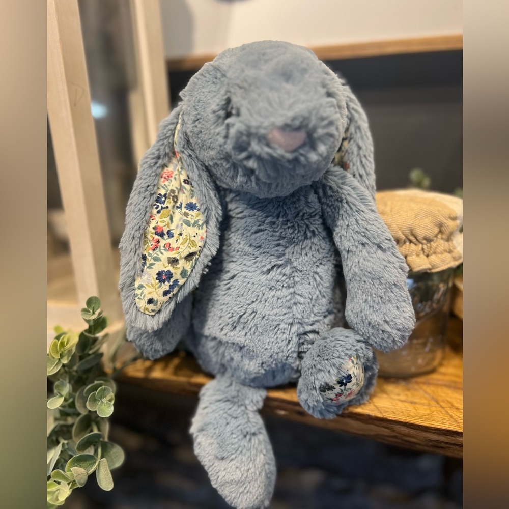 Jellycat Blossom Dusky Blue Bunny Size medium SOLD!!